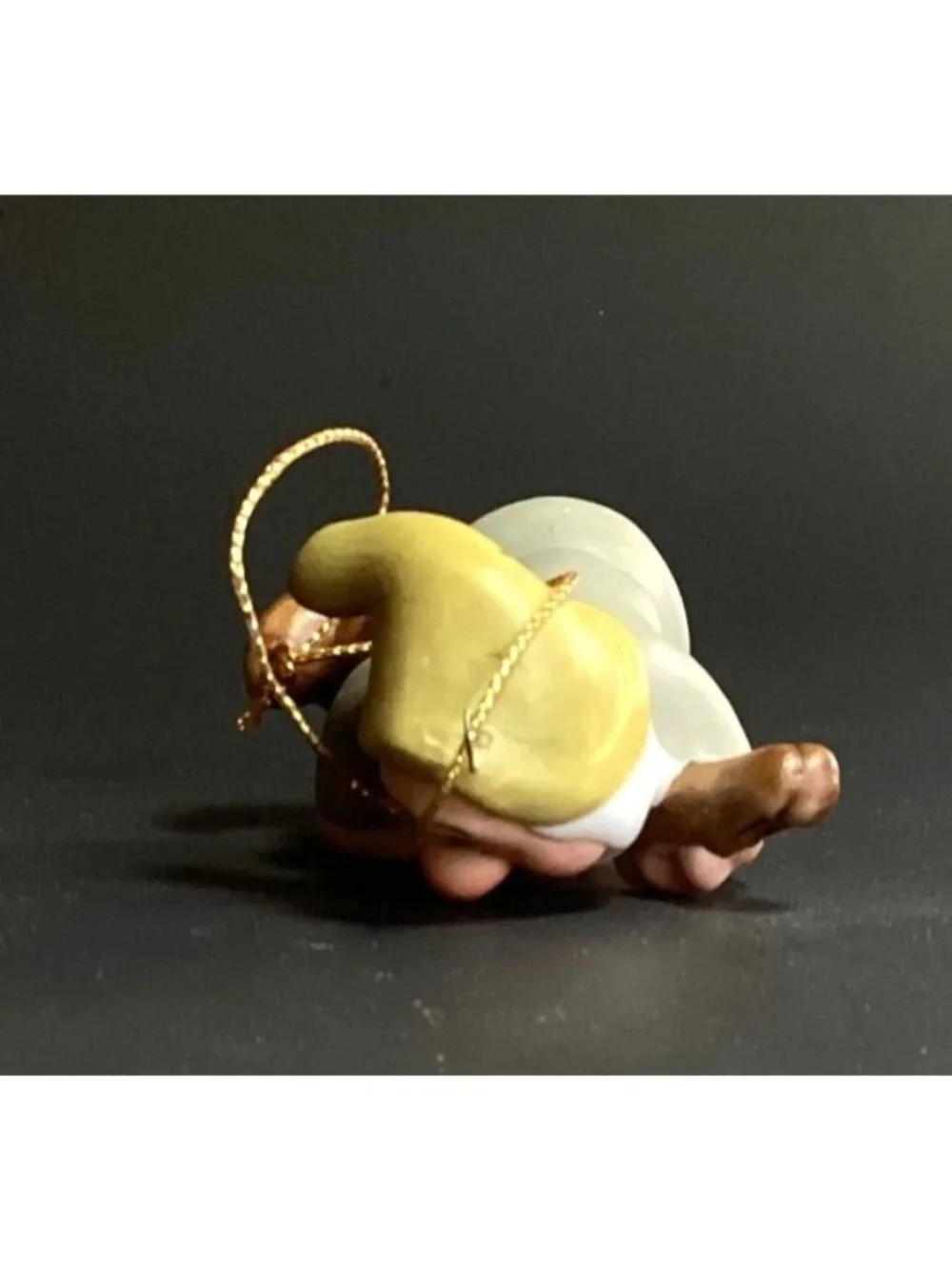 Vintage Schmid Disney Christmas Ornament Bashful of Seven Dwarves Playing Bass